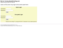 Tablet Screenshot of bronze.phpwebhosting.com